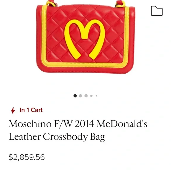 Moschino: McDonald’s Limited Edition Collection Crossbody Bag (ASO Miley Cyrus) - Picture 6 of 16